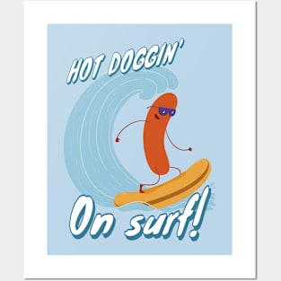 Hot Dog on Surf Posters and Art